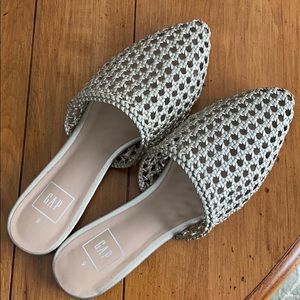 Gap mules, size 9. Gold